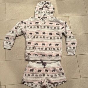 Cozy Kids Pajama Set - Pink and Gray